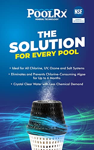 PoolRX+ Pool Unit 7.5k-20k gallons (4-Pack) Bundle with PoolRx+ Booster Blue Swimming Pool Algaecide, 4 Pack