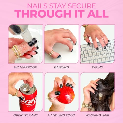 LUXXI Quick Dry Nail Glue for Press-On Nails, Strong Adhesive 7ml