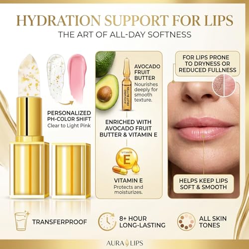 pH Color-Changing Lipstick for Mature Women – Sheer Pink, 8+ Hrs