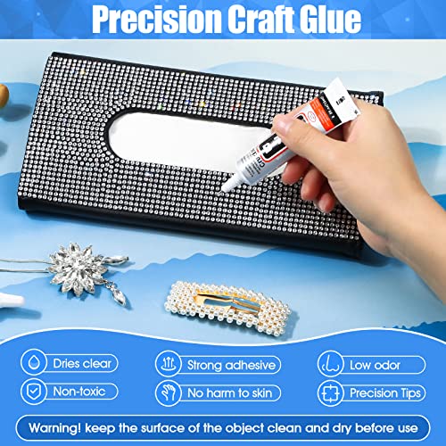 B-7000 Glue for Rhinestones & Jewelry, Clear Adhesive 4x15 ml Cruzix