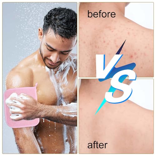 20 Pcs Exfoliating Washcloths, Double Sided Wash Cloths for Showering, Exfoliating body scrubber, Exfoliating Shower Towel for Women and Men
