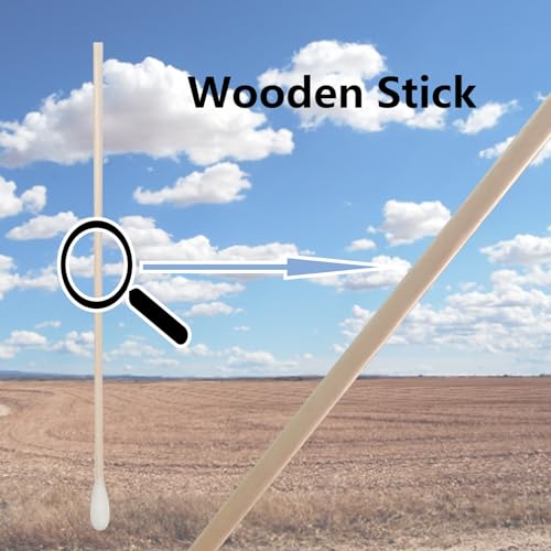 6 Inch Cotton Swabs - 500pcs Wooden Handle for Cleaning & Makeup