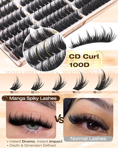 Manga Spike Lash Clusters | Wispy Anime Eyelash Extensions