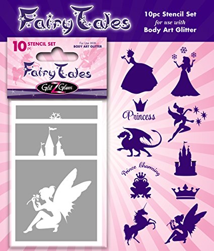 Fairytales Temporary Tattoo Stencil Set - 10 Designs