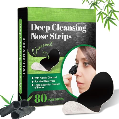 Charcoal Pore Strips for Blackheads - 80pc Nose Strips