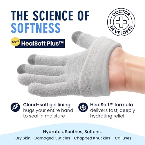 Dr. Frederick's Touchscreen Moisturizing Gel Gloves for Dry Hands, 1 Pair