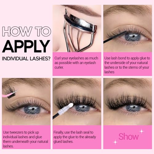 20MM Volume Lashes Extension Kit with Bond and Seal