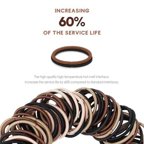 120 Pcs Small Hair Ties for Thin Hair & Kids - 1 Inch, 2mm No-Damage Elastic Bands in, Natural