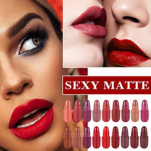18-Piece Matte Capsule Lipstick Set - Waterproof Long-Lasting