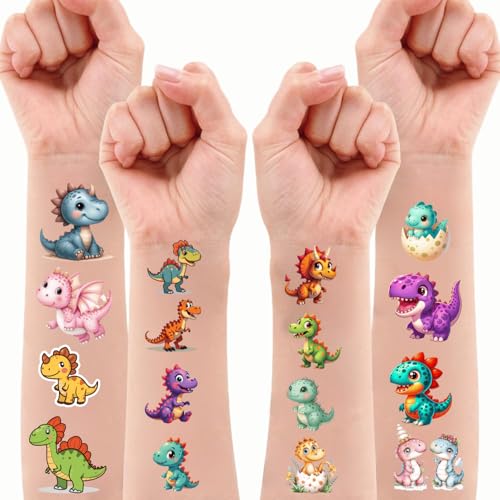 100PCS Dinosaur Temporary Tattoos Kids Party Favors & Decorations