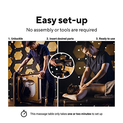 Memory Foam Massage Table 72" Portable Foldable Adjustable Height