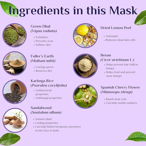 Cleansing Facial Mask - Deep Pore Detox & Brightening Face Mask for Oily and Combination Skin, 100g