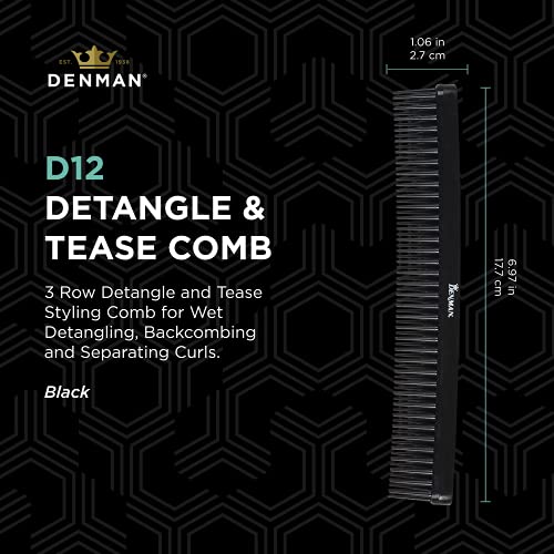 Denman Tame 'n' Tease Multifunction Comb Black