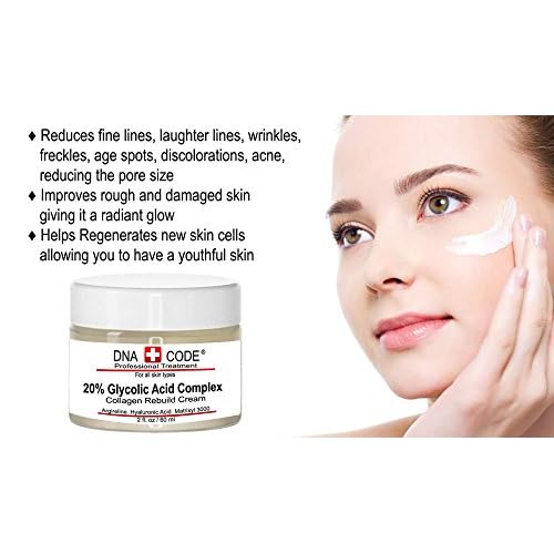 Anti-Aging 20% Glycolic Acid Complex Collagen Reubild Cream w/Argireline,Matrixyl 3000, CoQ10