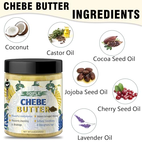 WOZUTUNT Chebe Butter for Hair Growth & Deep Conditioning - 8.8 oz