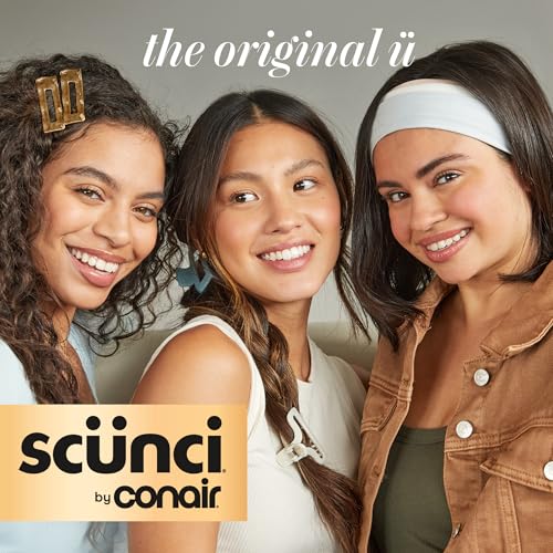 Conair Scunci 20-Pack Satin & Velvet Scrunchies Set - Hair Accessories for All Types