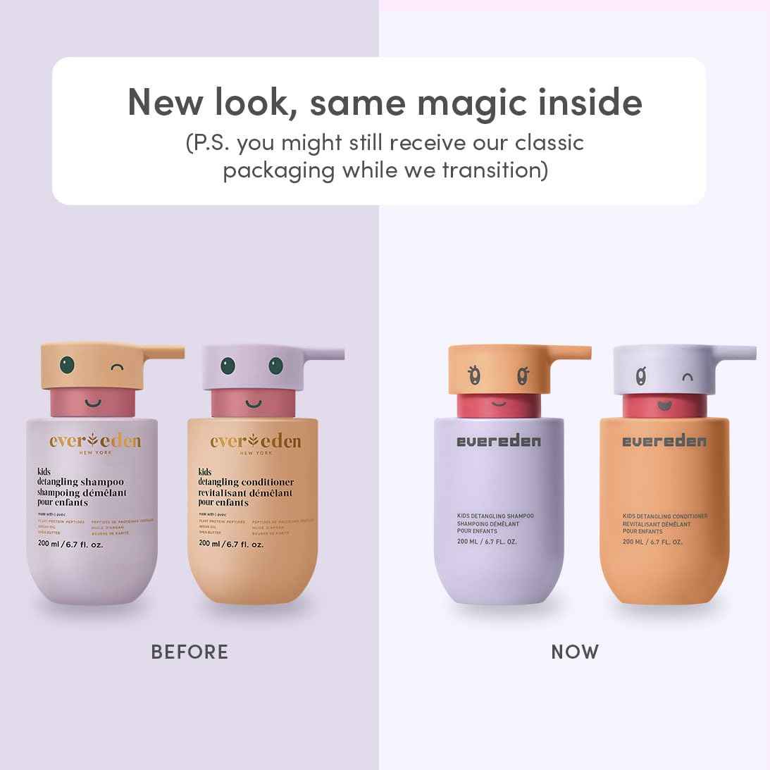 Evereden Kids Haircare Set: Hair Detangling Shampoo & Conditioner for Children Ages 3+, Plant Protein Peptides & Argan Oil, Vegan, Free from Sulfate, Paraben, Phthalate & Petrolatum