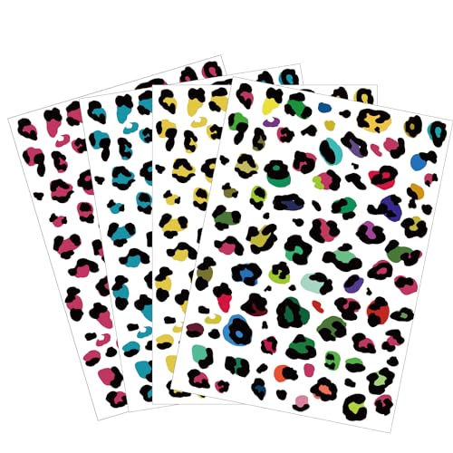 Leopard Print Temporary Face Tattoos - 4 Sheet Set