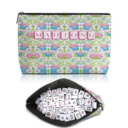Mahjong Tile Bag Pink Tulip | American Mahjong Storage Case