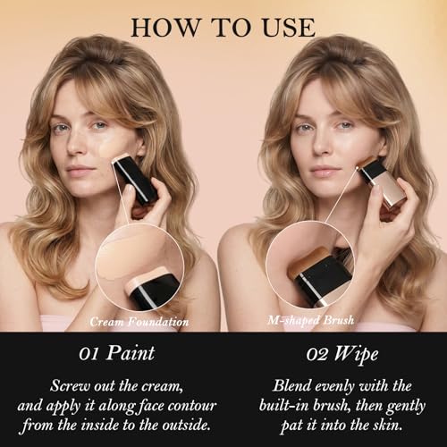 SPF 50 Foundation Stick with Brush - 3 in 1 Concealer