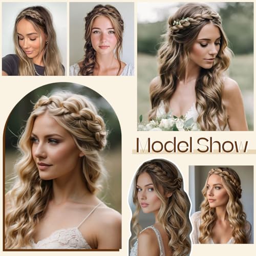 CJL HAIR 2-Pack Braided Headbands with Elastic – Hand-Woven Hair Hoops