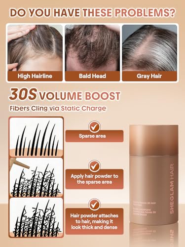 Dark Brown Hair Building Fibers 15g for Thinning Hair Volume Boost - Instant Fuller Hairline