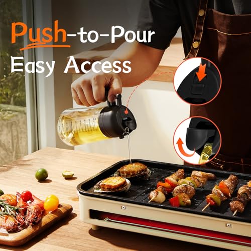 Glass Olive Oil Sprayer Bottle – 16oz Spray & Pour Dispenser
