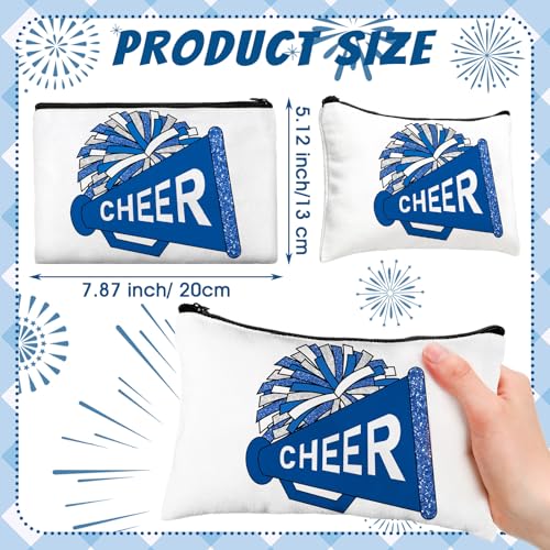 20 Pcs Cheer Makeup Bags - Canvas Cheerleader Gift Set