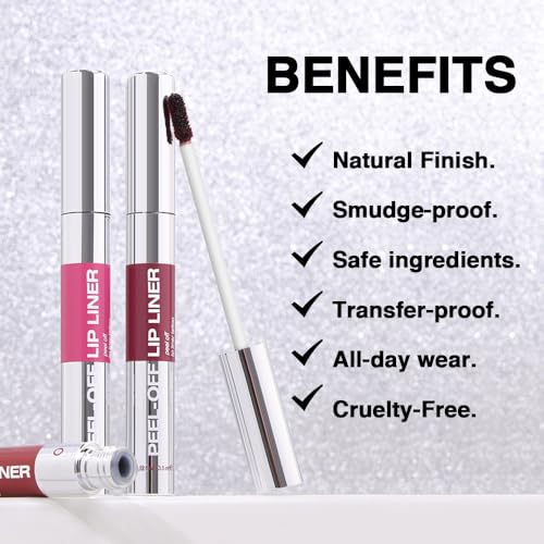 FeiCuiYun Pink Peel-Off Matte Lip Stain & Lip Liner - Long Lasting Waterproof