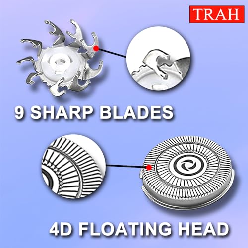 8 PACKS Head Shaver Replacement Heads Compatible with Skull Shaver Pitbull Gold PRO, Pitbull Silver PRO, Palm, Pitbull Platinum PRO, Sk-ull Shaver Pitbull Gold PRO Shaver Replacement Blade