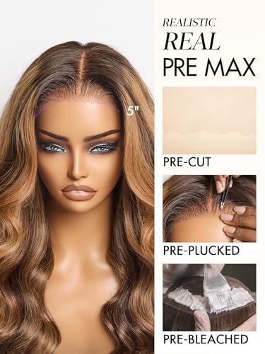 LUVME HAIR 16-Inch Loose Body Wave Lace Front Wig - Human Hair