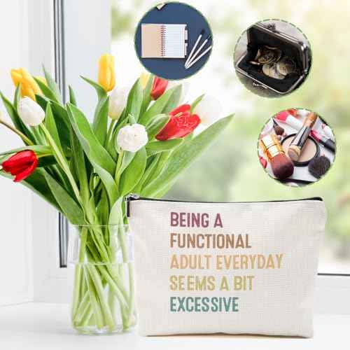 White Elephant Gifts Funny Gifts Gag Gifts Makeup Bag Novelty Gifts Sarcastic Cosmetic Bag Humor Joke Travel Toiletry Bag Christmas Birthday Funny Gift for Women Best Friend Bestie Coworkers Boss