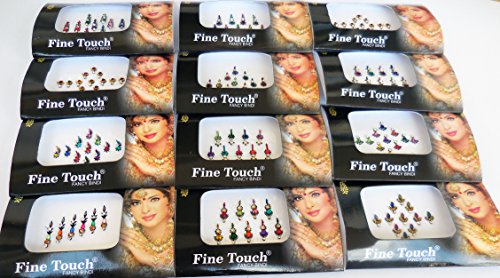 6 Pack Mix n Match Face Jewels Bindis Forehead Tika