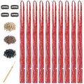 Red Hair Tinsel Kit - 4000 Strands, 48 Inch Glitter Extensions
