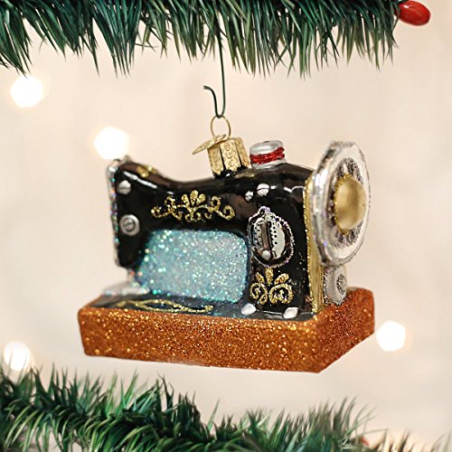 Old World Christmas Hobbies Gifts Glass Blown Ornaments for Christmas Tree Sewing Machine