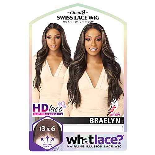 Sensationnel What Lace 13X6 Wigs - Braelyn Lacefrontal Hand Tied Glueless Synthetic With Natural Density Preplucked Hairline (BALAYAGEHAZELNUT)