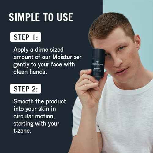 Mens Face Moisturizer, Hydrates Dry Skin, Soothes Irritation, Eliminates Razor Burn & Redness, Daily Use Moisturizing Face Cream, Anti Aging & Anti Wrinkle, Fragrance Free, No Sticking, No Strong Odor