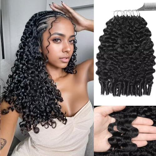 MORGENSTAR 18-Inch Burmese Curly Human Hair Crochet Bundles