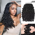 MORGENSTAR 18-Inch Burmese Curly Human Hair Crochet Bundles