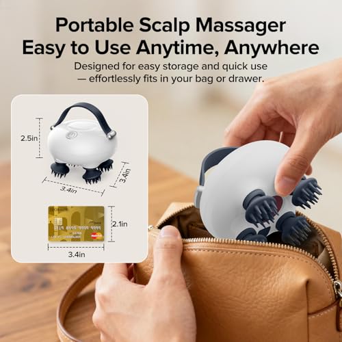 Portable Scalp Massager with Tangle-Free Design & 3 Speeds