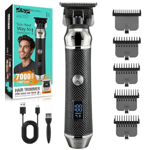DSP Zero-Gap T-Blade Trimmer for Men | Cordless, 200+ Min Runtime