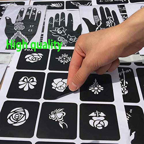 Henna Tattoo Stencils 138 PCS Reusable Body Art Kit