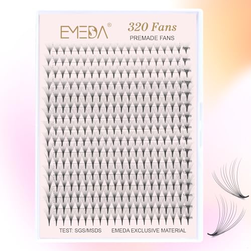 EMEDA 320 Premade Lash Fans 10D 0.07 D Curl 8-15mm