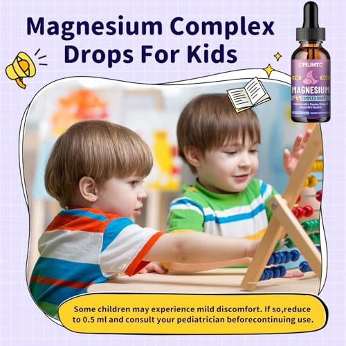 Kids Magnesium Glycinate Liquid Drops with L-Theanine & Omega-3