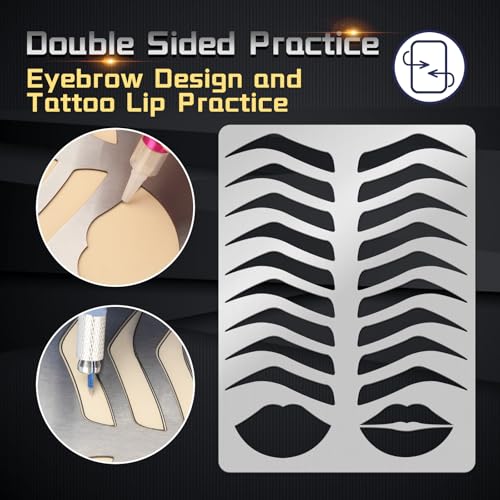 Microblading Eyebrow Stencil Template Kit | Double-Sided Stainless Steel
