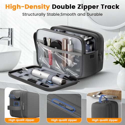 Travoya Hanging Toiletry Bag, Water-Resistant Dopp Kit Organizer