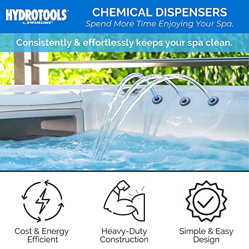 HYDROTOOLS BY SWIMLINE 8720 Extra Large Capacity Pool & Spa Chemical Dispenser | Compatible With Bromine & Chlorine Supports 1-3’’ Tablets | Adjustable Control Ring For Customizable Flow Rate