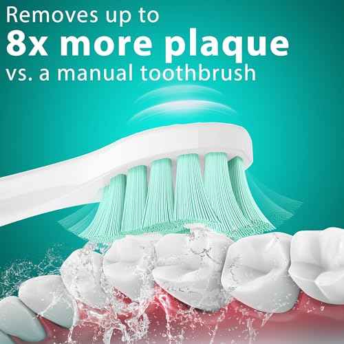 Toothbrush Heads for Philips Sonicare Replacement Heads, Replacement Brush Head Compatible with Phillips Sonicare Click-on 4100 5100 Electric Toothbrush, 4 Pack, White