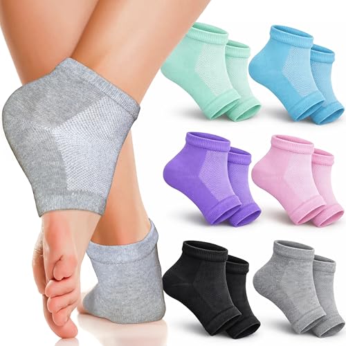 Moisturizing Gel Socks for Cracked Heels - 6 Pairs