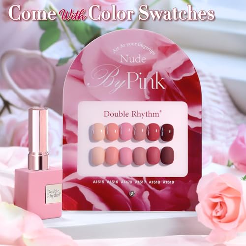 Double Rhythm 6-Piece Gel Nail Polish Set - 15ml Soak Off UV LED Kit